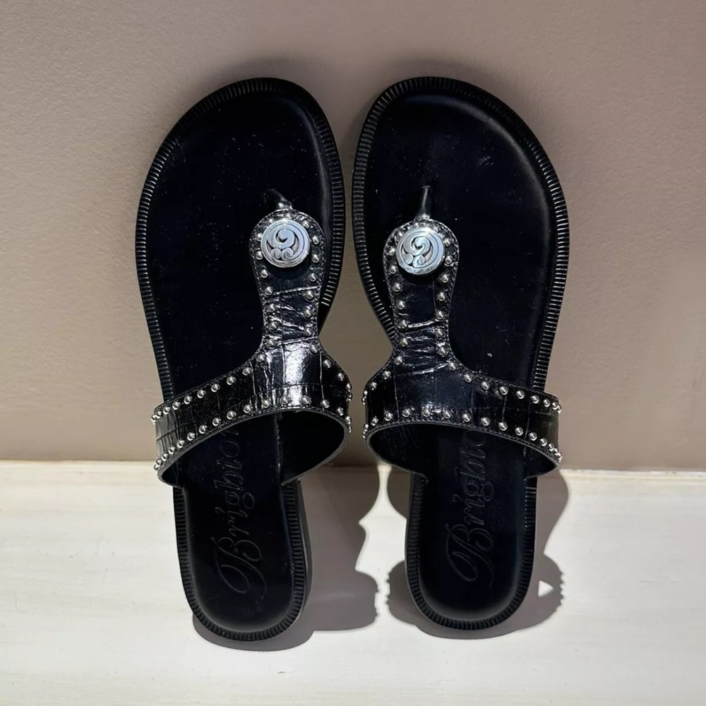 Brighton ALFA Sandals/Slides - 8M - Black - EUC